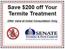 An employee at Senate Termite & Pest Control
