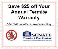 An employee at Senate Termite & Pest Control